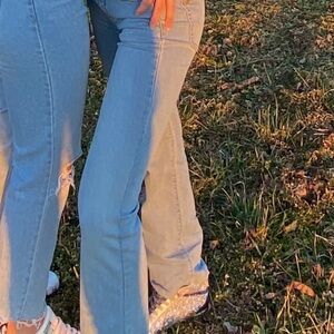 We the free slightly flared light wash jeans